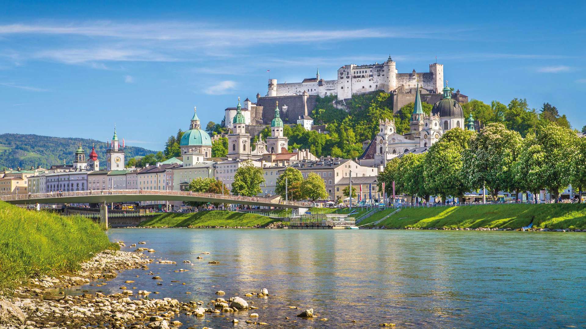 Skyline of Salzburg, Austria