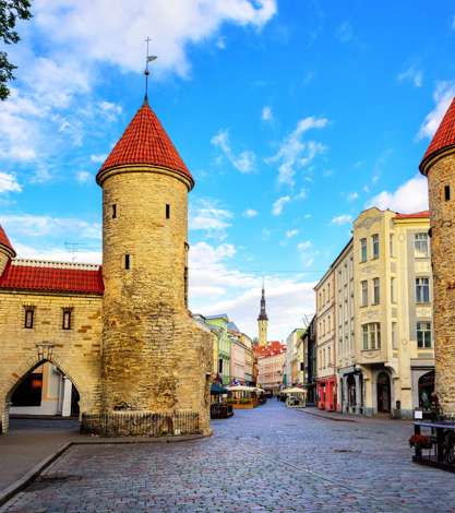 Viru Gate Old Town, Tallinn, Estonia,