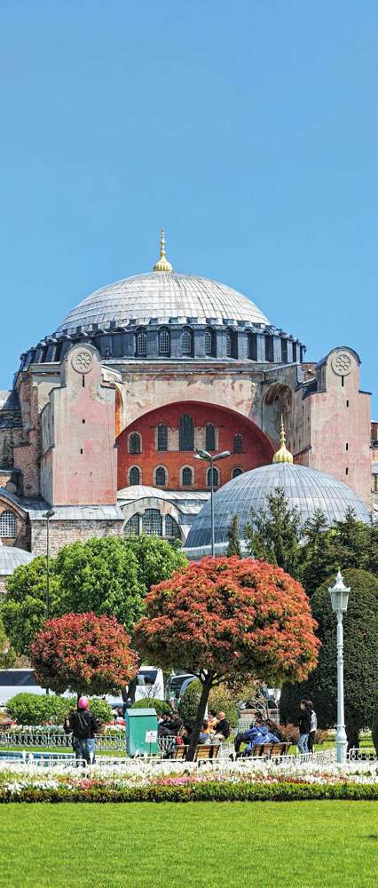 View Of Hagia Sophia From Sultanahmet Park, Istanbul, Turkey