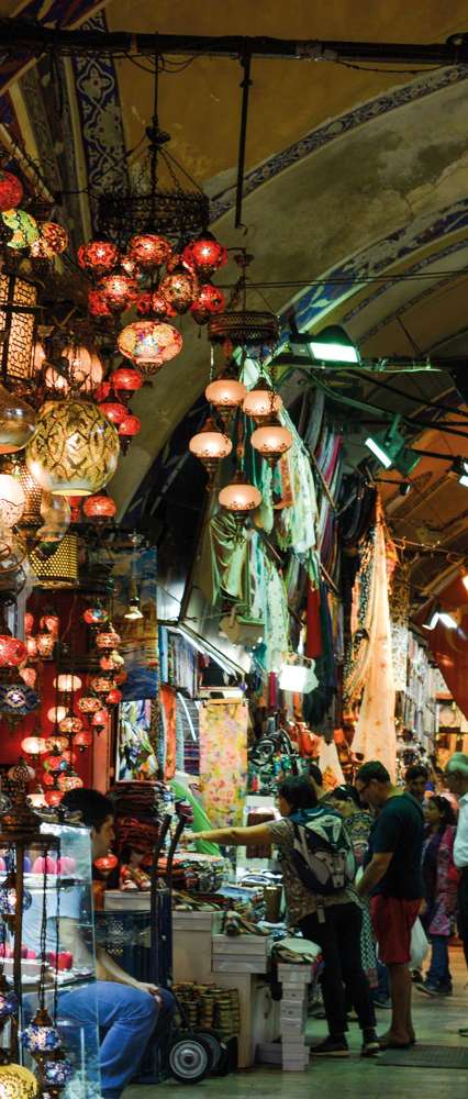 Mosaic Ottoman Lamps From Grand Bazaar, Istanbul, Turkey