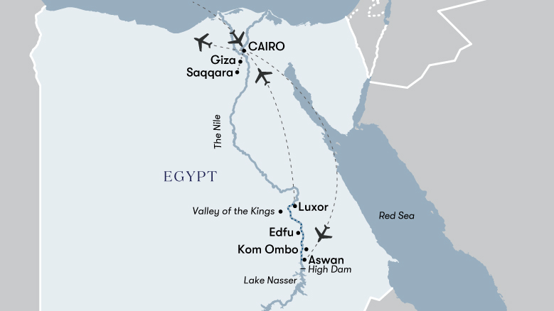 Pyramids & The Nile Map 19 Nov 2024