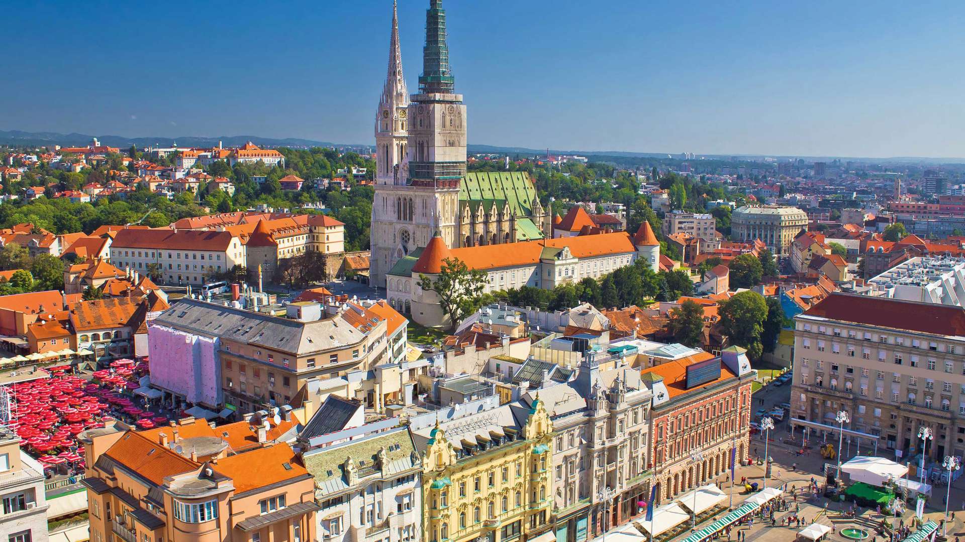 Aerial View of Zagreb, Croatia