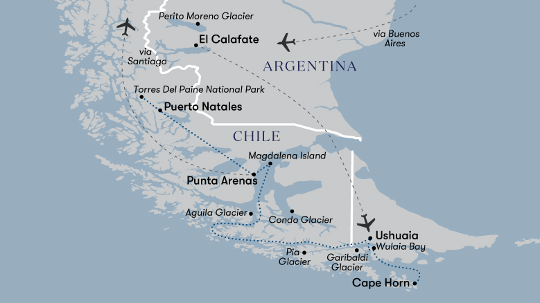 Patagonia To Cape Horn Map 2023