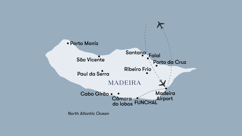 The Garden Isle Of Madeira Map