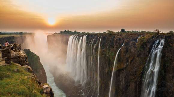 Victoria Falls Sunset View From Zambia