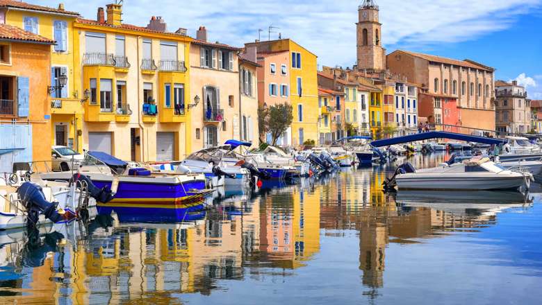 Old Town Of Martigues, Called Venice Of Provence For Its Many Canals, Southern France