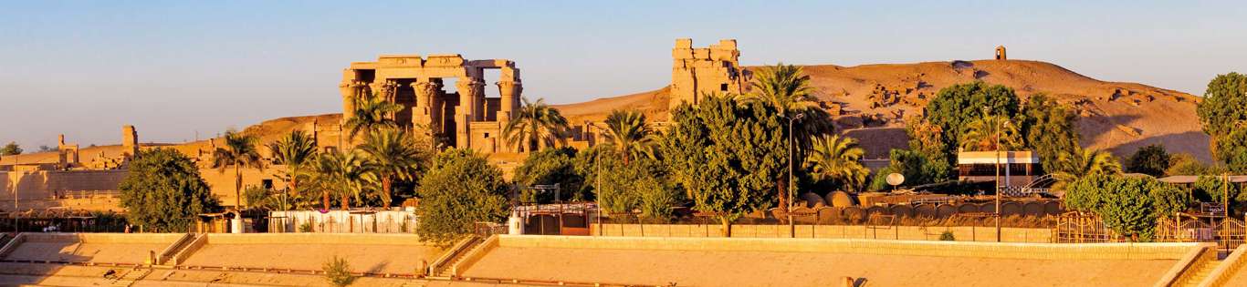 Kom Ombo Temple,  At Sunset On The Nile, Egypt