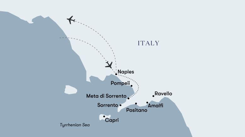 Discover Sorrento & The Amalfi Coast Map