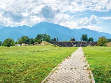 Way To Hellenistic Theater At The Archaeological Park Of Dion Pieria, Macedonia, Greece