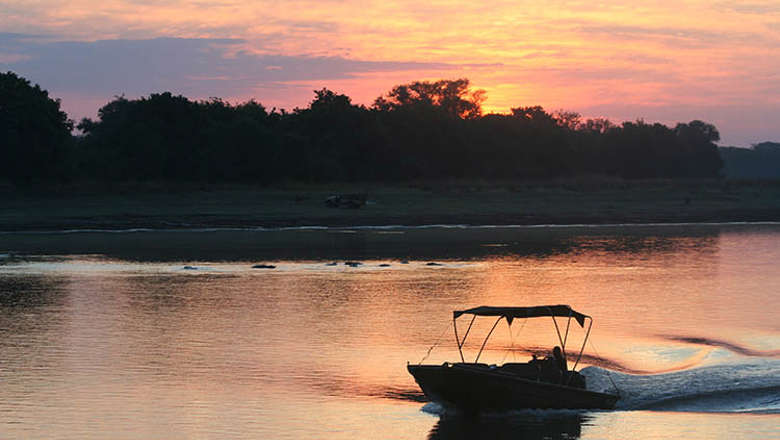 Luangwa River Camp, Luangwa National Park, Zambia, Boat