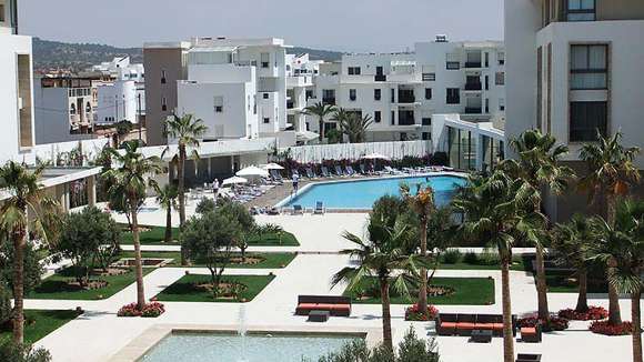 Atlas Hotel, Essaouira, Morocco, Pool and Fountain