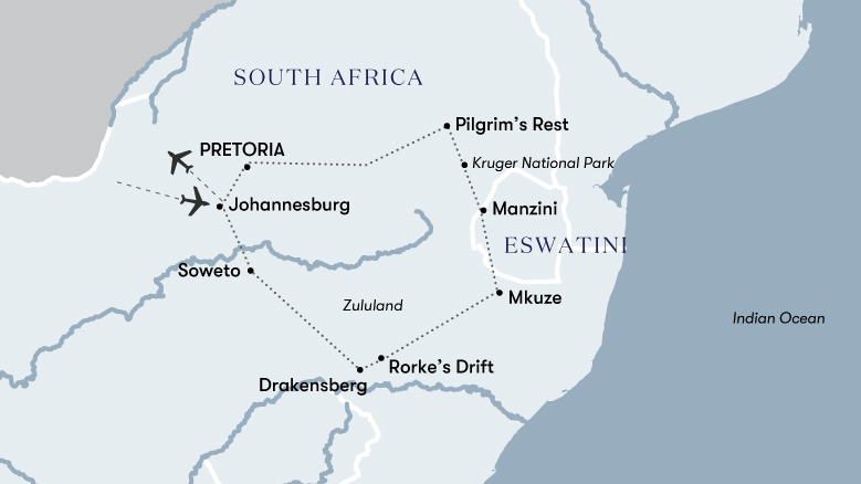 Kruger Drakensber & Battlefields Map 2025
