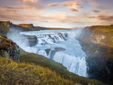 Gullfoss Waterfall In Iceland
