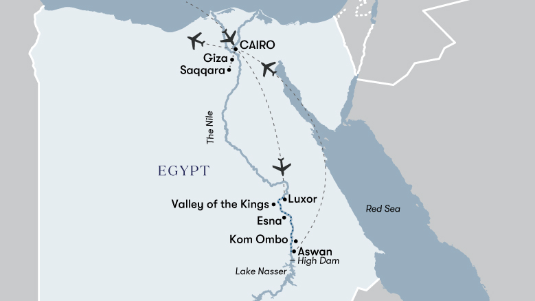 Pyramids & The Nile Map 2023