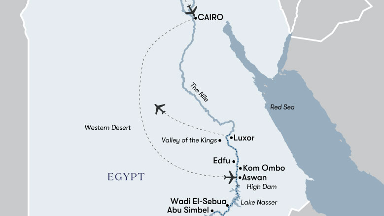 Lake Nasser And The Nile Map