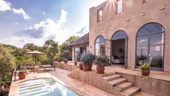 Mugie House, Laikipia, Namibia, Outdoor Terrace with Pool