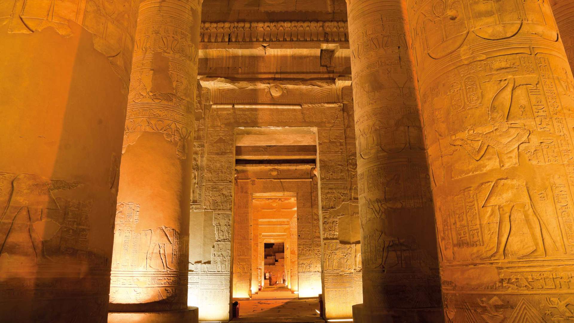 Column In Temple Of Sobek, Kom Ombo, Egypt