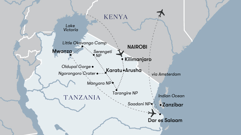 Serengeti & The Secret Migration Map Conservation Departure 2023