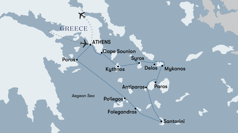 Encircling The Cyclades Map 2023