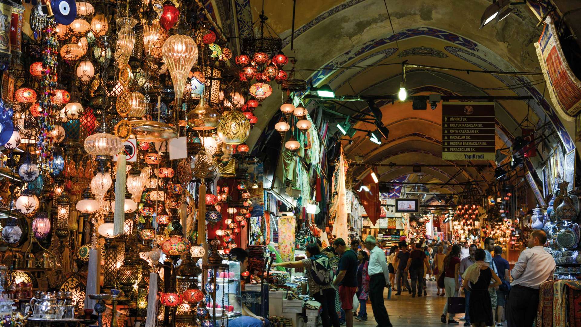 Mosaic Ottoman Lamps From Grand Bazaar, Istanbul, Turkey