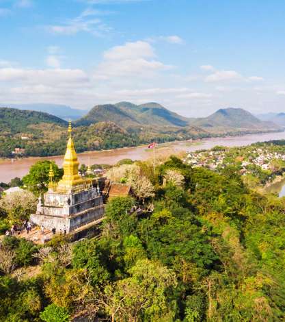 Wat Chom Si, Mount Phou Si, Luang Praban, Lao