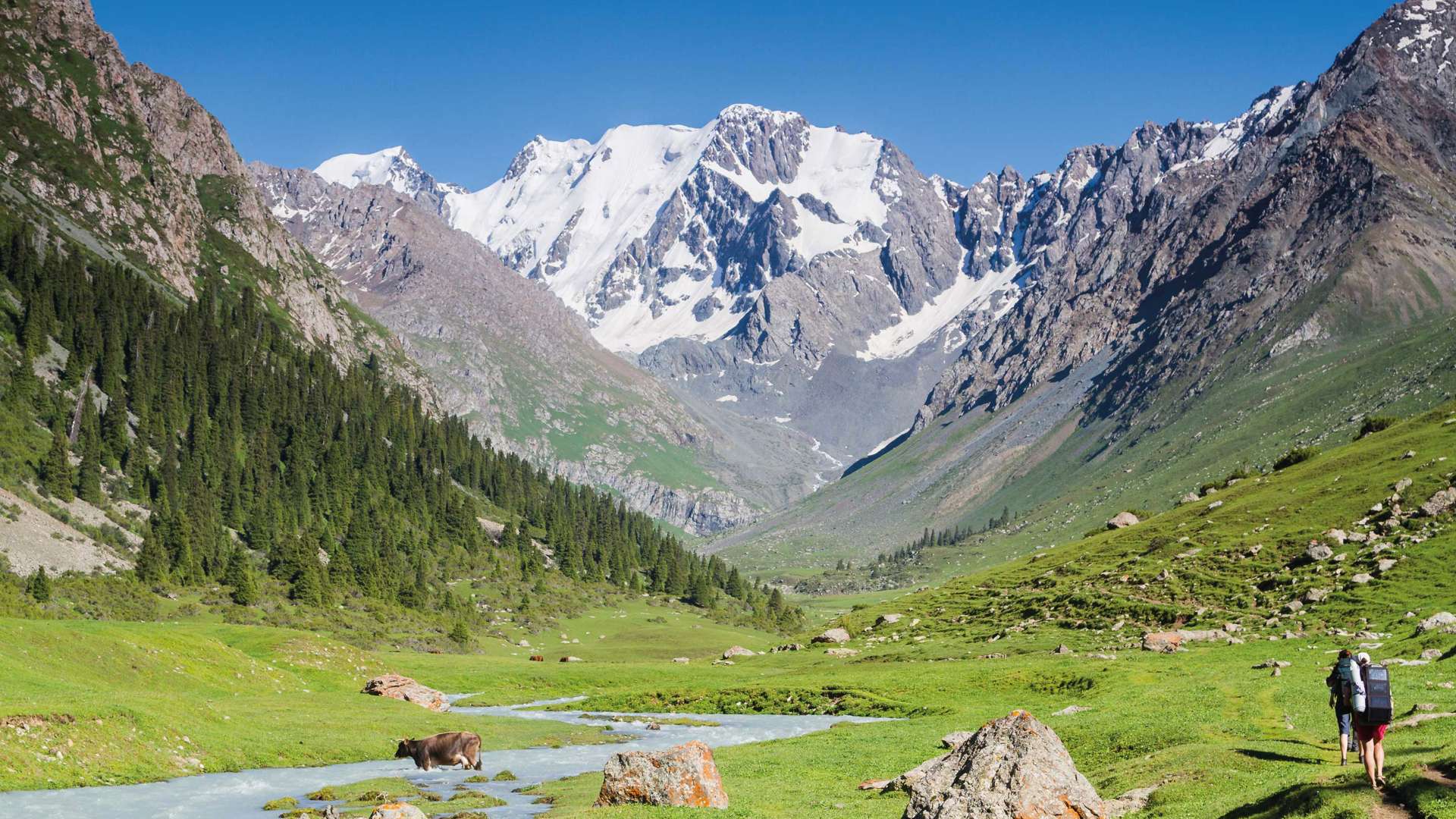 Karakol Alatau Plateau In Tian Shan Mountains, Kyrgyzstan