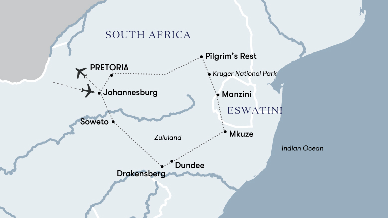 Bushveld & Battlefields Map 2023