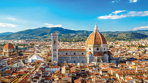 View of Florence with the Duomo, Florence, Italy