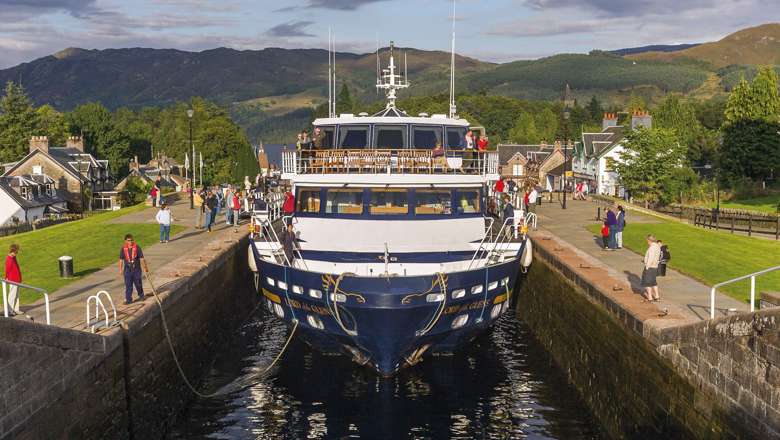 Lord Of The Glens Vessel In Lock, Scotland