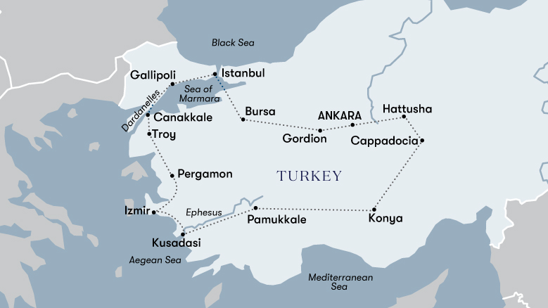 Grand Tour Of Turkey Map