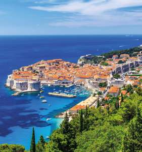 Panoramic View Of Old Town, Dubrovnik, Croatia 