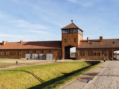 The Entrance To Auschwitz Birkenau, Krakow, Poland
