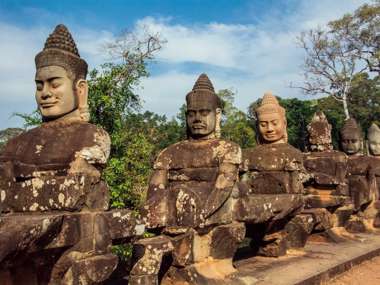 Angkor Thom Gate Guardians Cambodia
