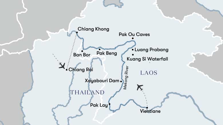 Laos Mekong Explorer Map