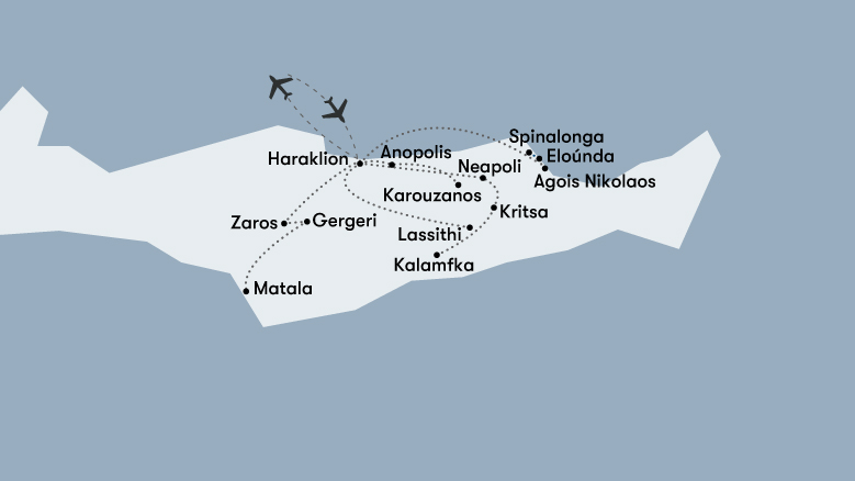 An Island Escape To Crete Map