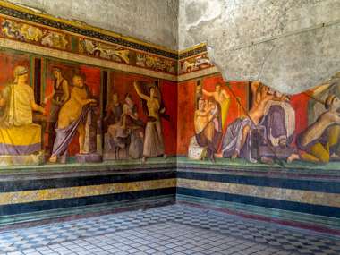 The Frescoes Of Villa Dei Misteri Pompeii Naples Italy Istock 1184940118