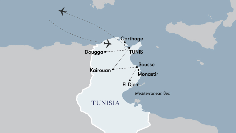 Carthage To Kairouan Map 2023