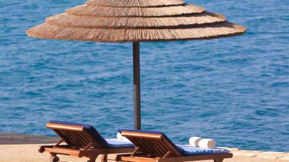Marriott Hotel, Dead Sea, Jordan, Sun Loungers