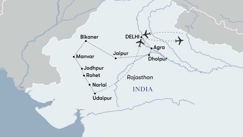 A Journey Through Rural Rajasthan Map