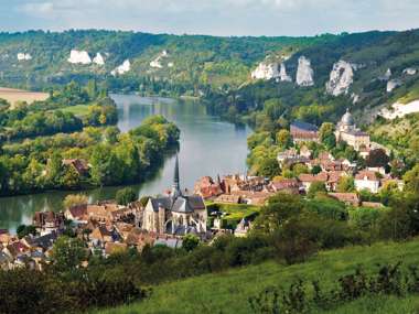 Aerial View of Les Andelys, Normandy, France