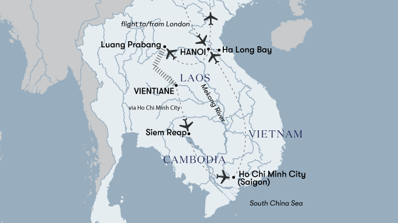 Treasures Of Indochina Map