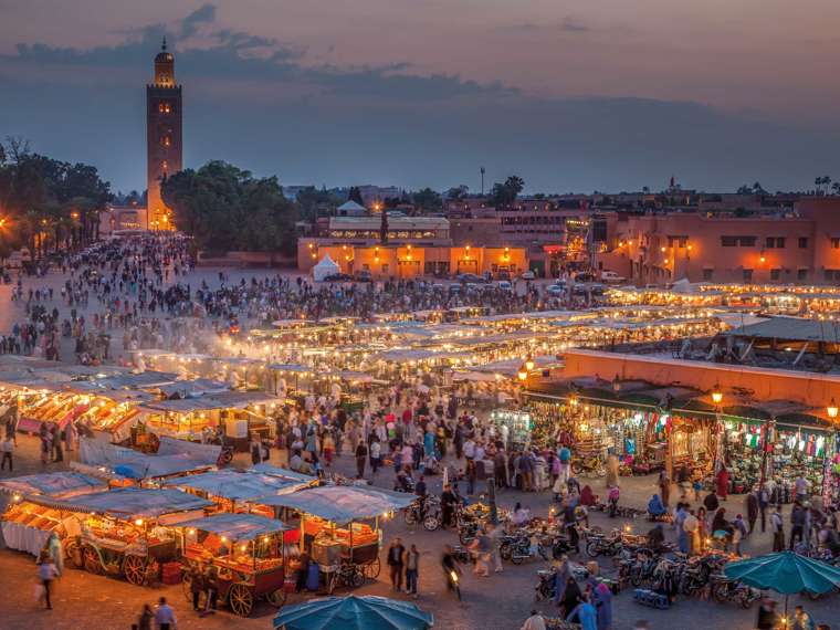 El Fna Square, Sunset, Marrakech, Morocco