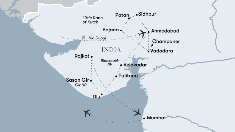 Glories Of Gujarat Map