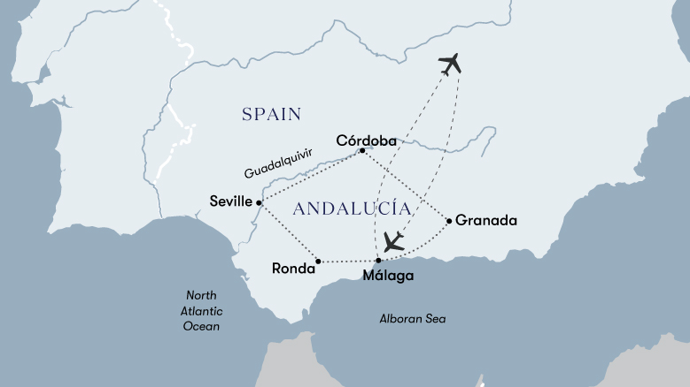 A Journey Through Andalucia Map