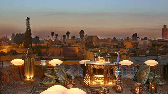 Angsana Riad Blanc, Marrakech, Morocco, Roof Terrace with Dining Table
