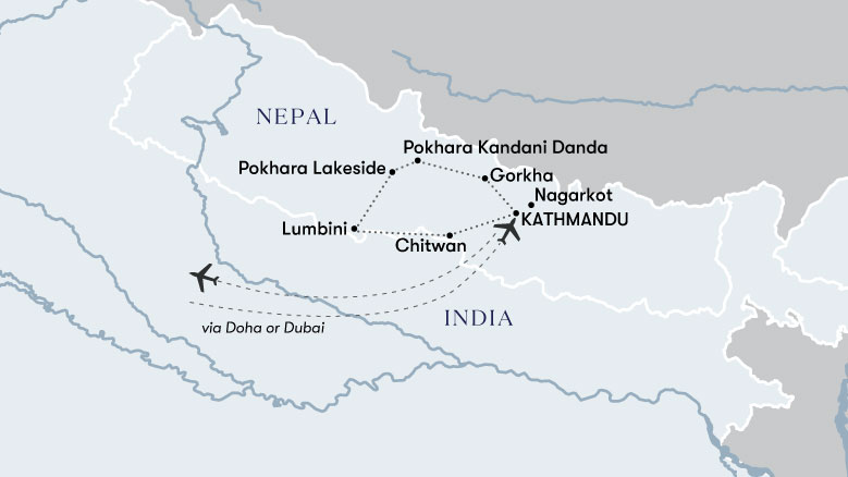 Discover Nepal Map