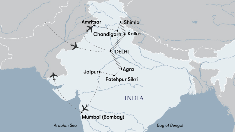 The Taj Tour Map