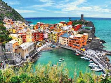 View Of Vernazza Famous Colourful Villages, Cinque Terre National Park, Italy