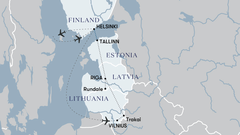Baltic Capitals Map 2024