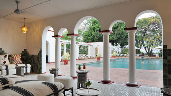 Victoria Falls Hotel, Victoria Falls, Zimbabwe, Lobby & Pool